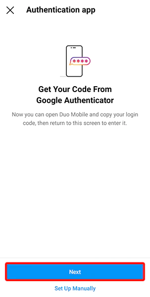اتصال اینستاگرام به اپلیکیشن های احراز هویت مانند google authenticator