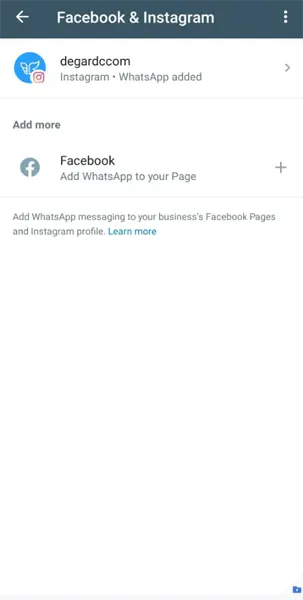 اتصال واتساپ تجاری به اینستاگرام و فیسبوک