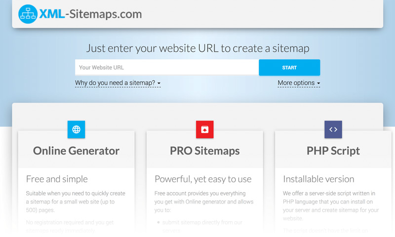 ساخت sitemap به کمک سایت های واسطه