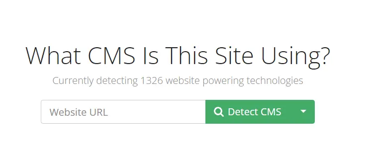 سایت whatcms برای تشخیص سیستم مدیریت محتوای سایت