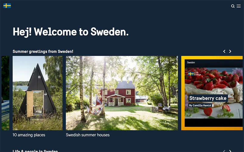 وبسایت های جهانی که با وردپرس ساخته شده اند وبسایت رسمی کشور سوئد وردپرسی است